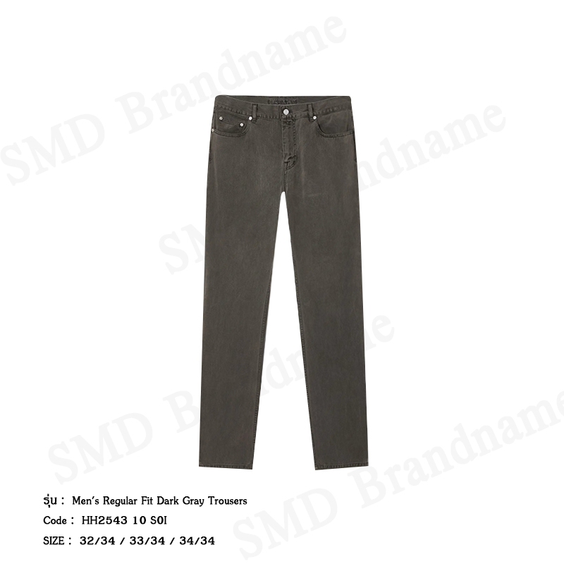 Lacoste กางเกงยีนส์ รุ่น Men's Regular Fit Dark Gray Trousers Code: HH2543 10 S0I