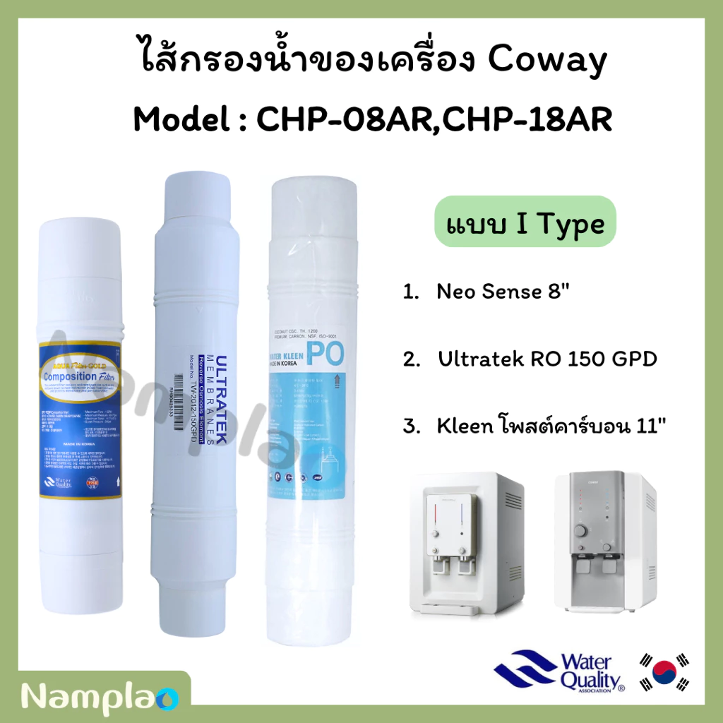 ชุดไส้กรองน้ำ อินไลน์ Kleen x FT Korea x Ultratek สำหรับ Coway CHP-08AR / CHP-18AR thumbnail 5