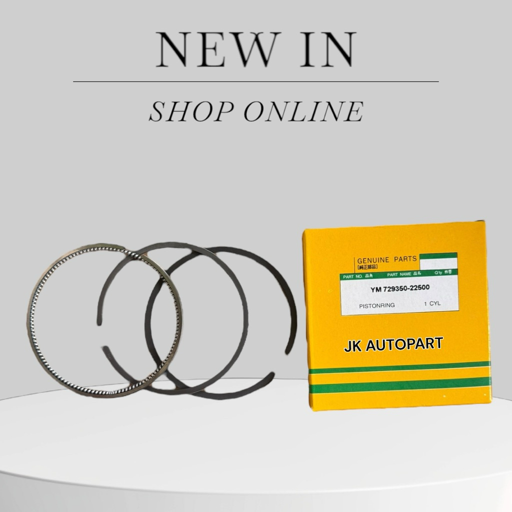 แหวนลูกสูบ KUBOTA 3D84 รุ่น 3แหวน STD YM 729350-22500 เกรด OEM แท้ (1ชุด=3สูบ)/BEGNHP