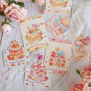 (แบบA5) การ์ดอวยพรวันเกิด การ์ดวันเกิด Birthday Card การ์ดสำหรับร้านเค้กร้านดอกไม้ การ์ดอวยพรราคาถูก