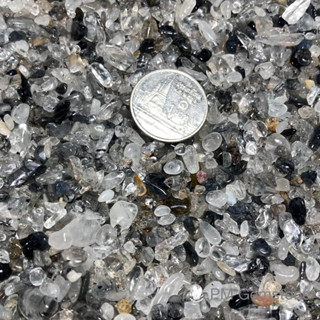 BR01 แบล็ครูไทล์ควอตซ์ ( Black Rutile Quartz ) ขนาด 2-4mm หิ…
