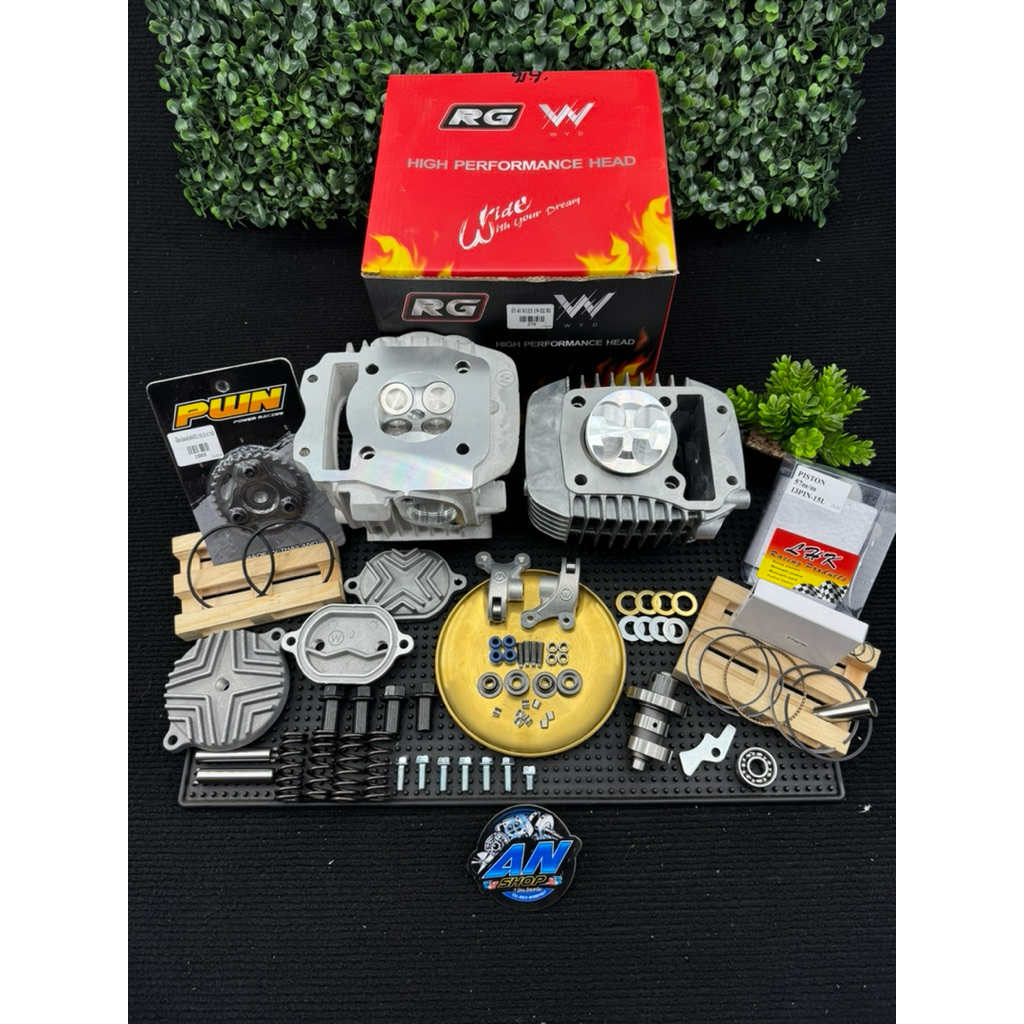 ชุด57 / 59 / 60 / 66 / 67 4วาล์ว ฝาRGพร้อมเซ็ตหลังวาล์ว ใส่125ปลาวาฬปี2012-2022และMSX ใส่ได้ตั้งแต่ช