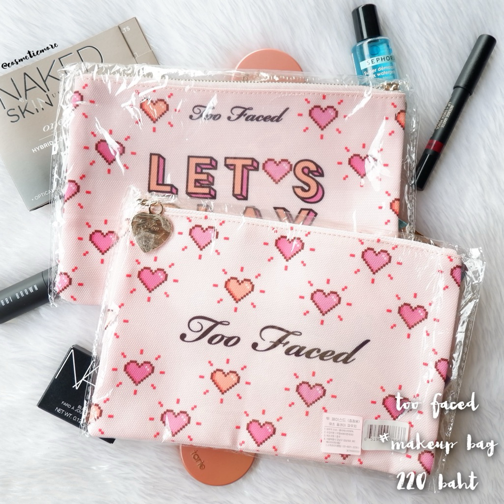 พร้อมส่ง! 🩷 too faced makeup bag *กระเป๋าเครื่องสำอาง