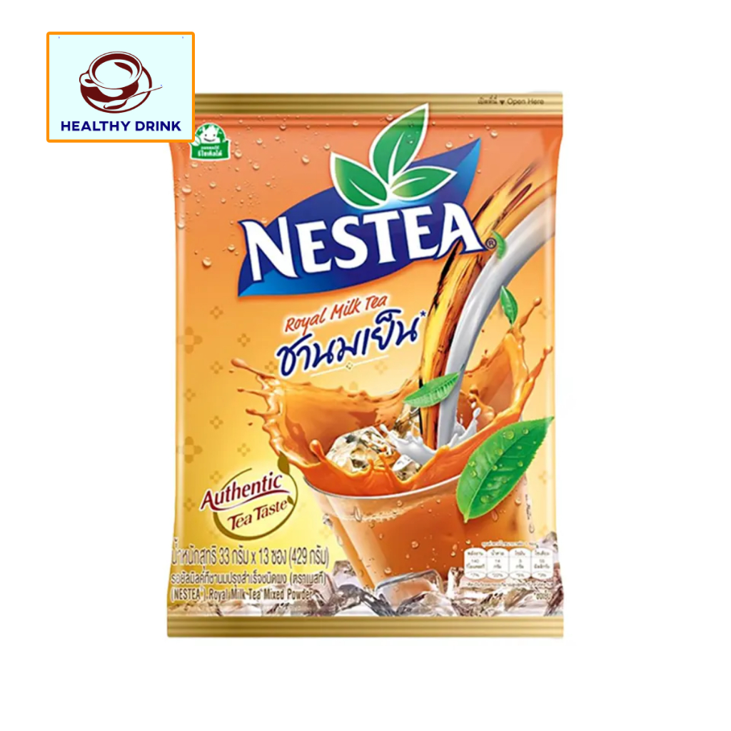 NESTEA เนสที ชานมเย็น ชมนม ชาไทย ปรุงสำเร็จชนิดผง 33 กรัม x 13 ซอง ส่งเร็ว