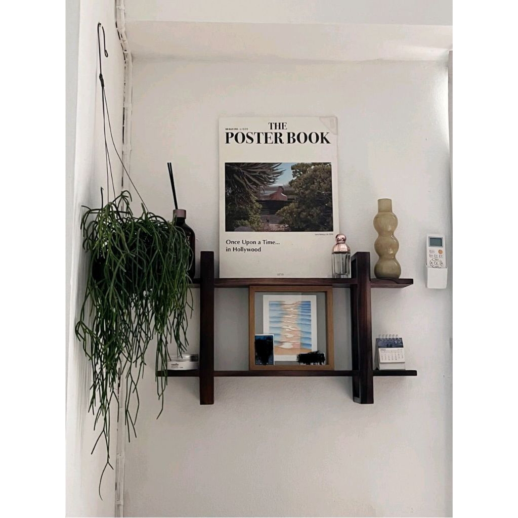 ชั้นแขวนผนังงานไม้สักทอง