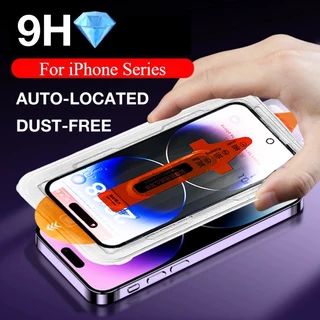 ทำความสะอาดฝุ่นโดยอัตโนมัติ ฟิล์มกระจก iphone สำหรับ17 11 14promax ป้องกันการระเบิด 13/12/15plus/8/7plus/XR ป้องกันหน้าจ