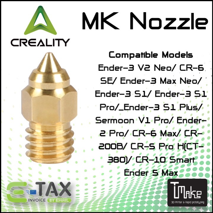 Creality MK Nozzle for Ender-3 V2 Neo/ CR-6 SE/ Ender-3 Max Neo/ Ender-3 S1/ Ender-3 S1 Pro/ CR-6 Max