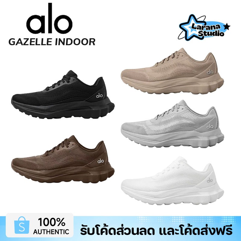 ของแท้100% ‼️  alo yoga Alo Runner black white Men's and Women's sneakers 5 colors  ขายร้อน