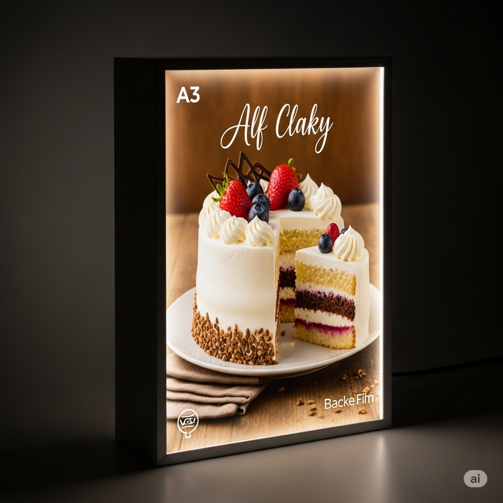 ป้ายขนมแบคลิทฟิล์ม Backlit Film ป้ายกล่องไฟ แบคลิทฟิล์ม