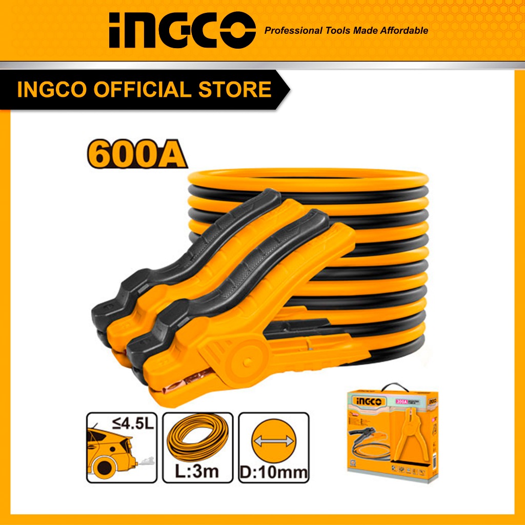 INGCO สายพ่วงแบตเตอรี่ 600A HBTCP6008