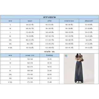 S-5XL กางเกงยีนส์เอวสูง กระบอกใหญ่ ทรงสวย ใส่ สบาย แมทง่าย ใส่ได้ทุกลุค