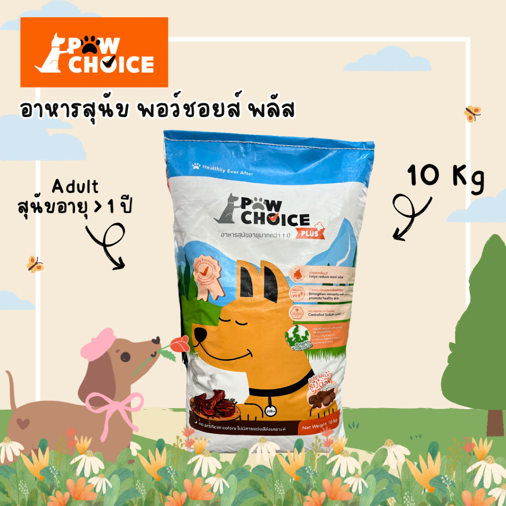 อาหารสุนัข PawChoice Plus 10 Kg