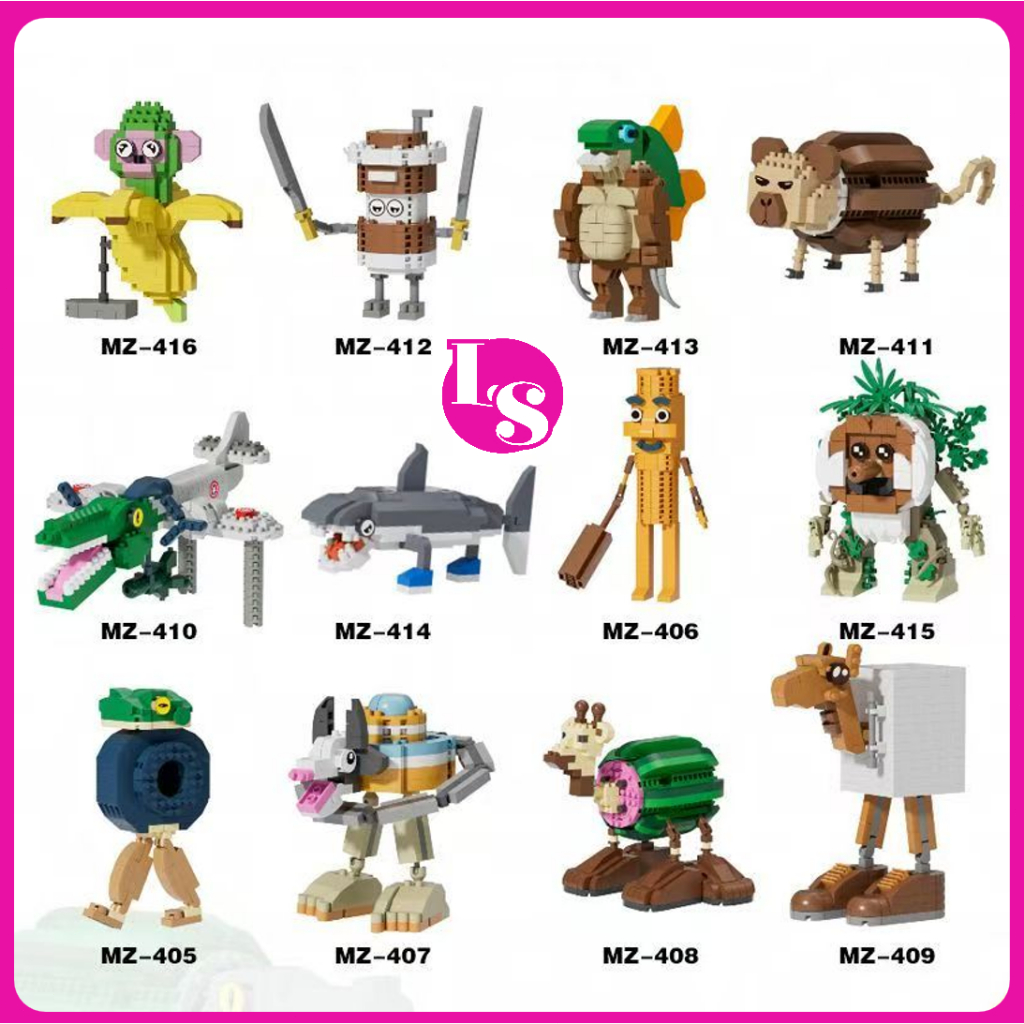 🐉🎋ชุดตัวต่อตำนานจีน 12 ตัวละครจากซานไห่จิง ตัวต่อจีนโบราณ  ประกอบแบบDIY  ตัวต่อชิ้นเล็กพิเศษ  ของเล่นเด็ก ของขวัญ <LS>