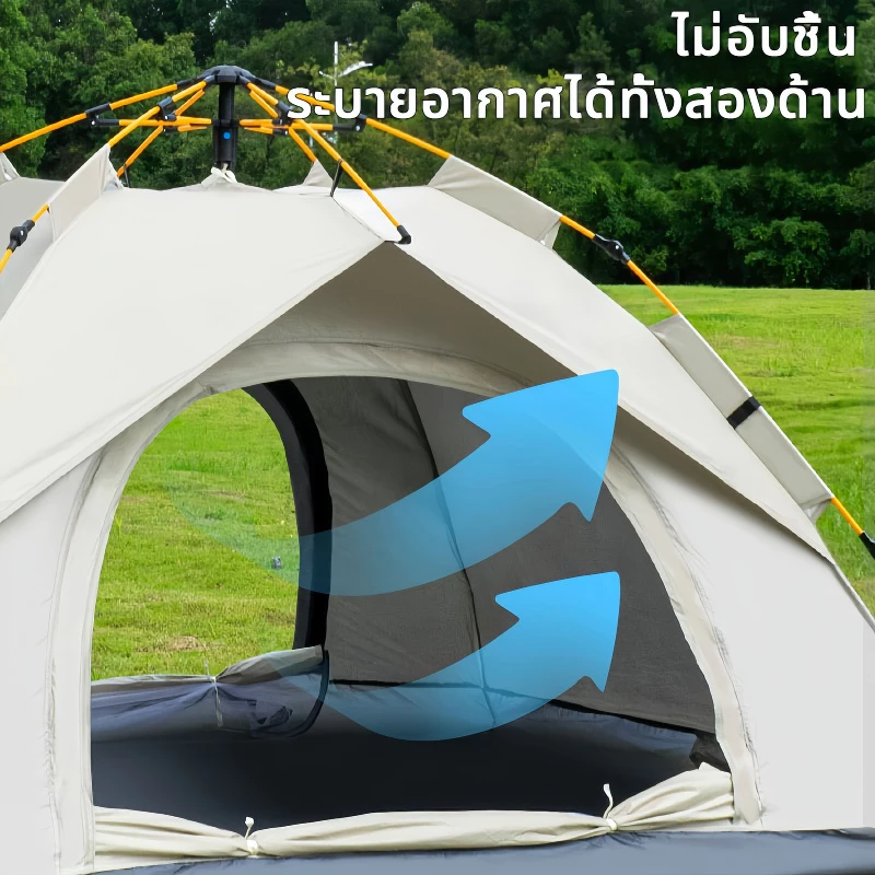 เต็นท์สนามกางอัตโนมัติ สำหรับ 3-4 คน พับได้ กันฝน thumbnail 6