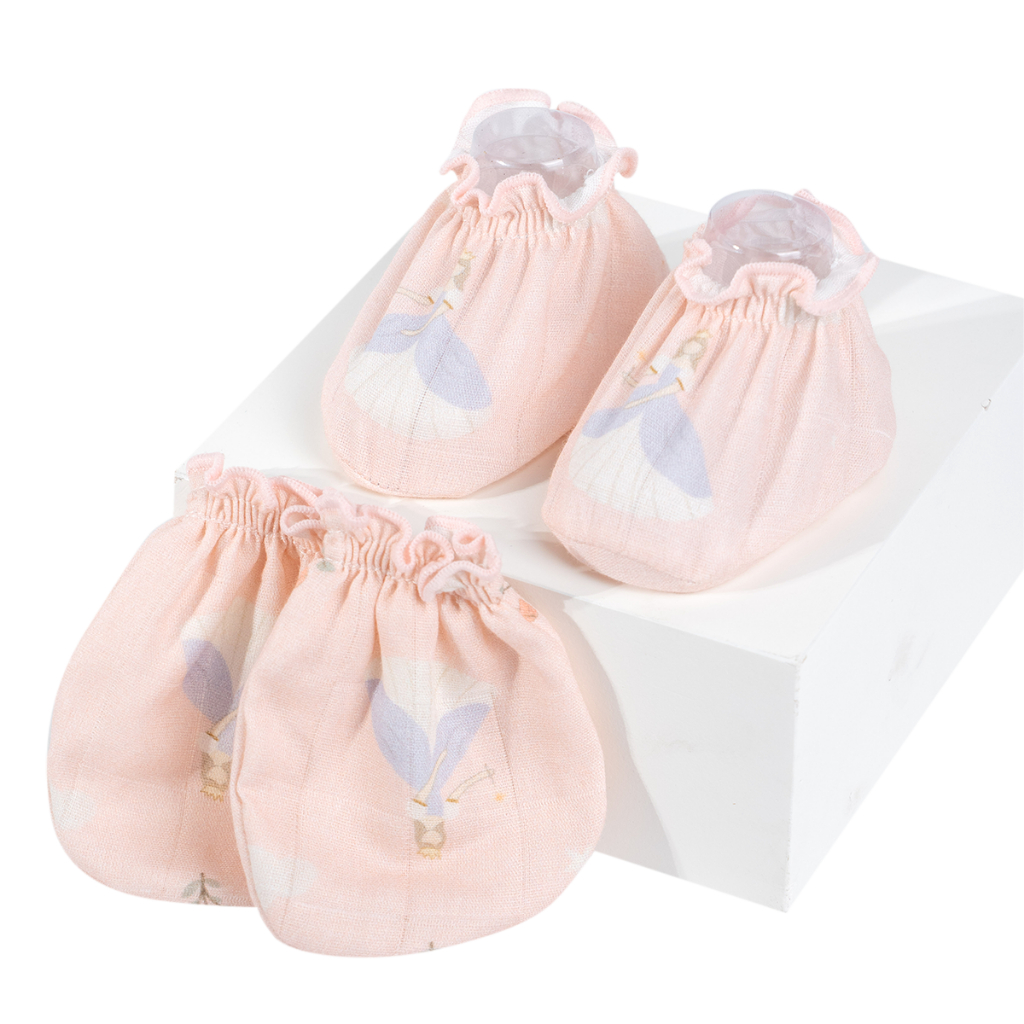 BABY & CO เซตถุงมือถุงเท้าเด็กแรกเกิด Cotton USA 100% สัมผัสนุ่มสบาย - รูปที่ 2