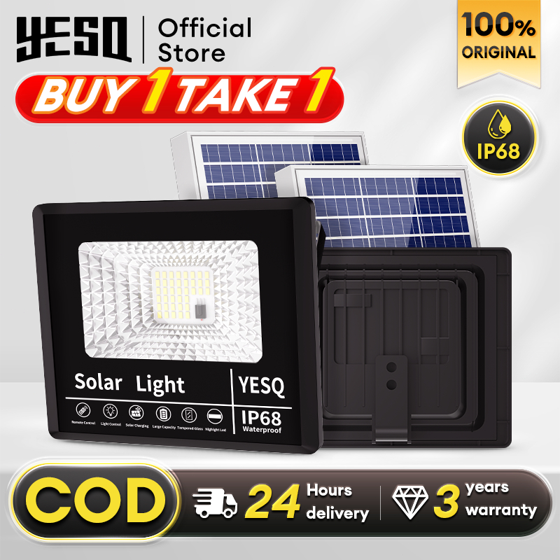 🔥ซื้อ1แถม1🔥ไฟโซล่าเซลล์ ไฟสปอร์ตไลท์ 40000W Solar Light LED แสงขาว IP67 กันน้ำและกันฟ้าผ่า