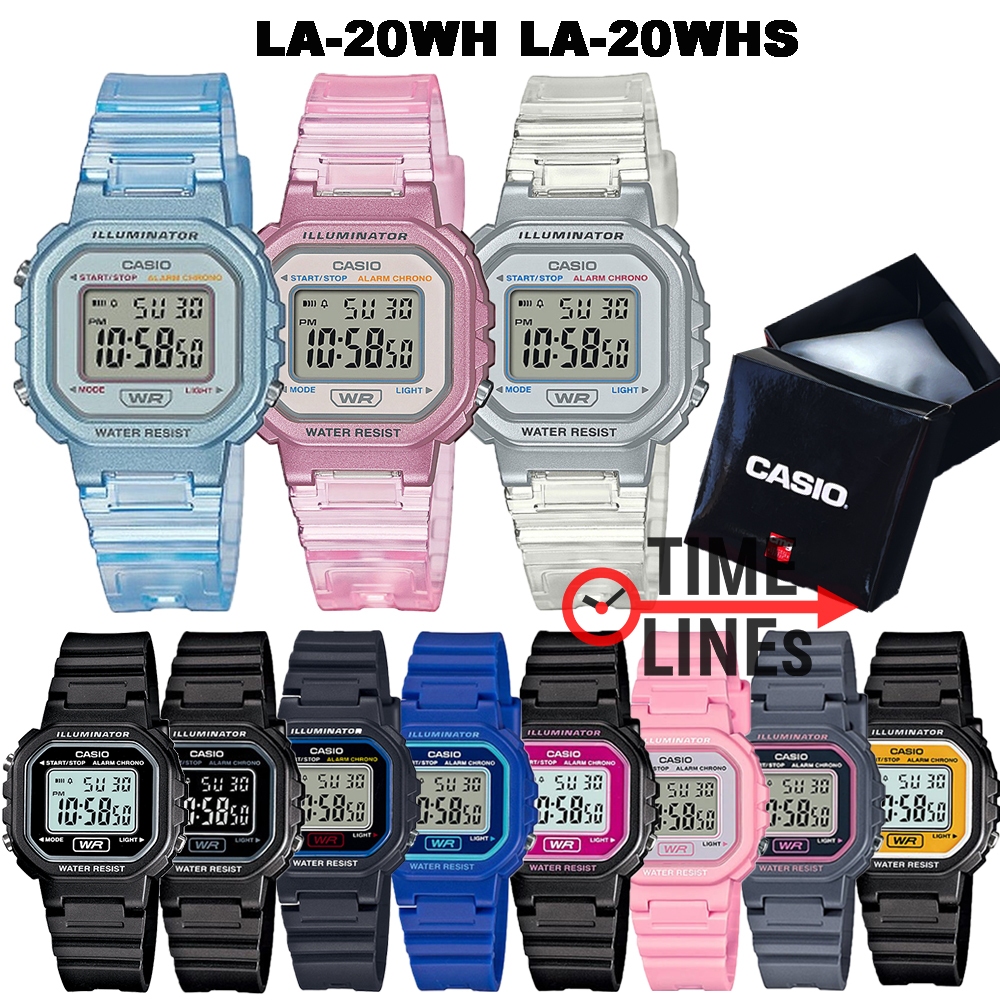 !!ประกันพร้อมกล่อง CMG!! CASIO LA-20WH LA-20WHS นาฬิกาข้อมือ นาฬิกาผู้หญิง นาฬิกาขนาดเล็ก DIGITAL Colorful LA20 LA-20