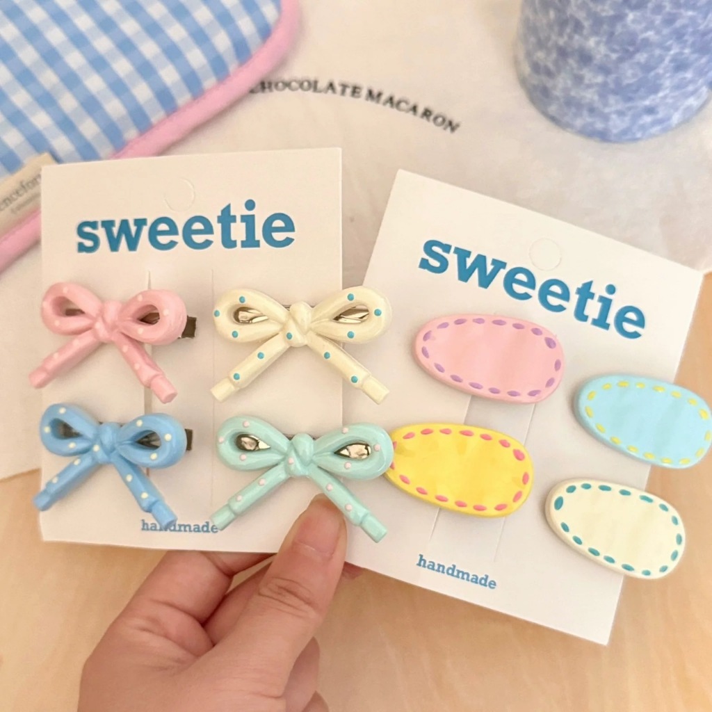 พร้อมส่ง! ราคา/เซ็ต Candy Ribbon Set เซ็ตกิ๊บสีพาสเทลสุดคิวท์ สไตล์คาเฟ่เกิร์ล ละมุนทุกสี งานเกาหลี พรีเมี่ยม คุณภาพดี