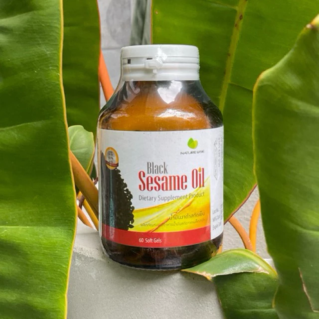 Nature Line Black Sesame Oil เนเจอร์ ไลน์ น้ำมันงาดำสกัดเย็น
