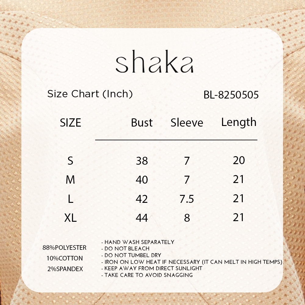 Shaka SS25 Orbit Top เสื้อเบลาส์ ผ้าทอแจ็คการ์ดแขนกุด ตัดต่อสลับหน้าผ้า (BROWN) BL-8250505 — صورة 8