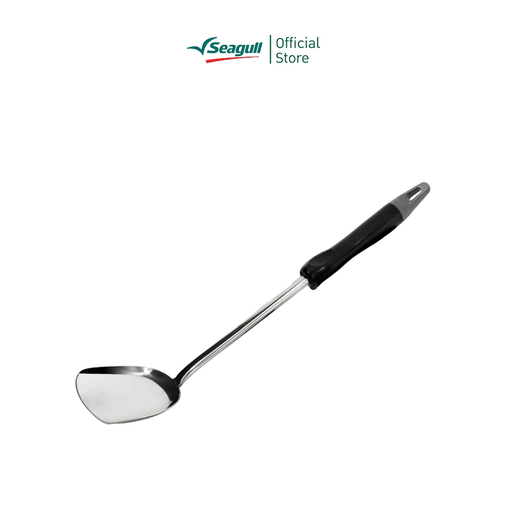 Seagull ตะหลิวกลาง-ด้ามดำ สเตนเลสคุณภาพดี 100304210