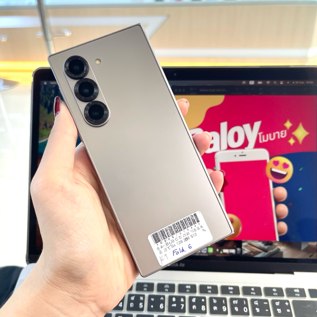 (10.10) Fold6 12/256gb สีเกรย์มีรอย มือสอง (เครื่องเกาหลีใส่1ซิม+esimได้) พร้อมส่ง
