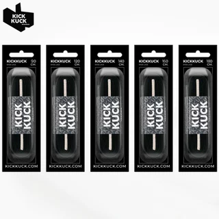 (หนา2ชั้น ไม่บาง พรีเมี่ยม) KICKKUCK (คิกคัก) เชือกรองเท้าสีดำ (black) (แบบแบน)FLAT ความยาว 90,120.140,160,180 cm.