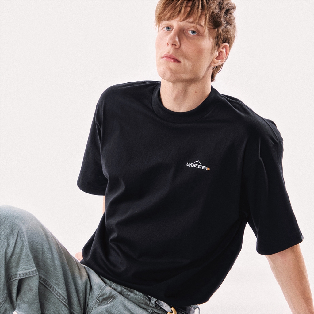 EVERESTER เสื้อยืด คอฟิต Heavy Cotton 100% รุ่น Original เสื้อผู้ชาย Oversize สีดำ ONF – โปรปัง