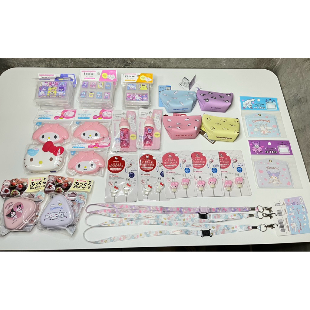 พร้อมส่ง สินค้า Sanrio ญี่ปุ่น กล่องใส่ยา ที่ทำข้าวปั้น กระเป๋าตัง ที่ใส่สบู่ ถนอมสายชาร์จ