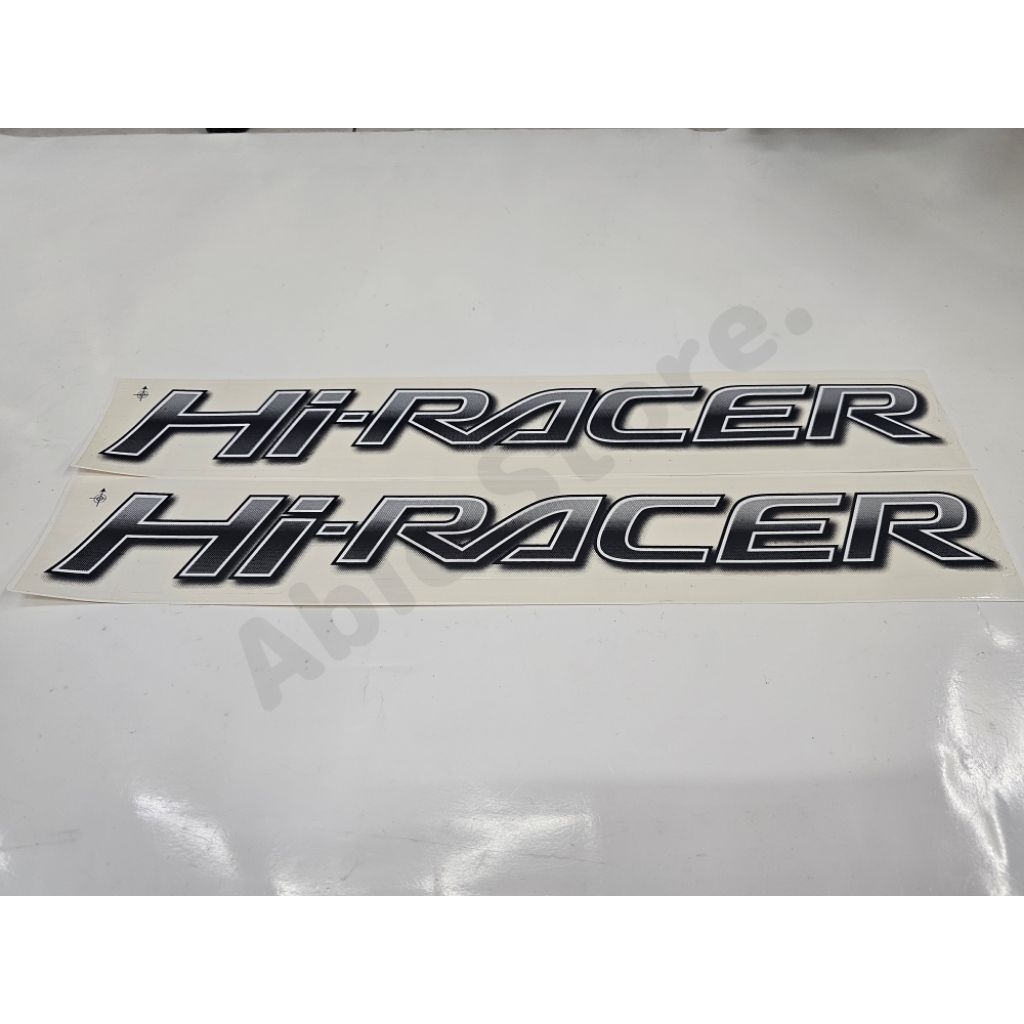สติ๊กเกอร์ดั้งเดิมงานสกรีน Hi-RACER สีดำติดข้างท้ายรถ MAZDA BT50 PRO