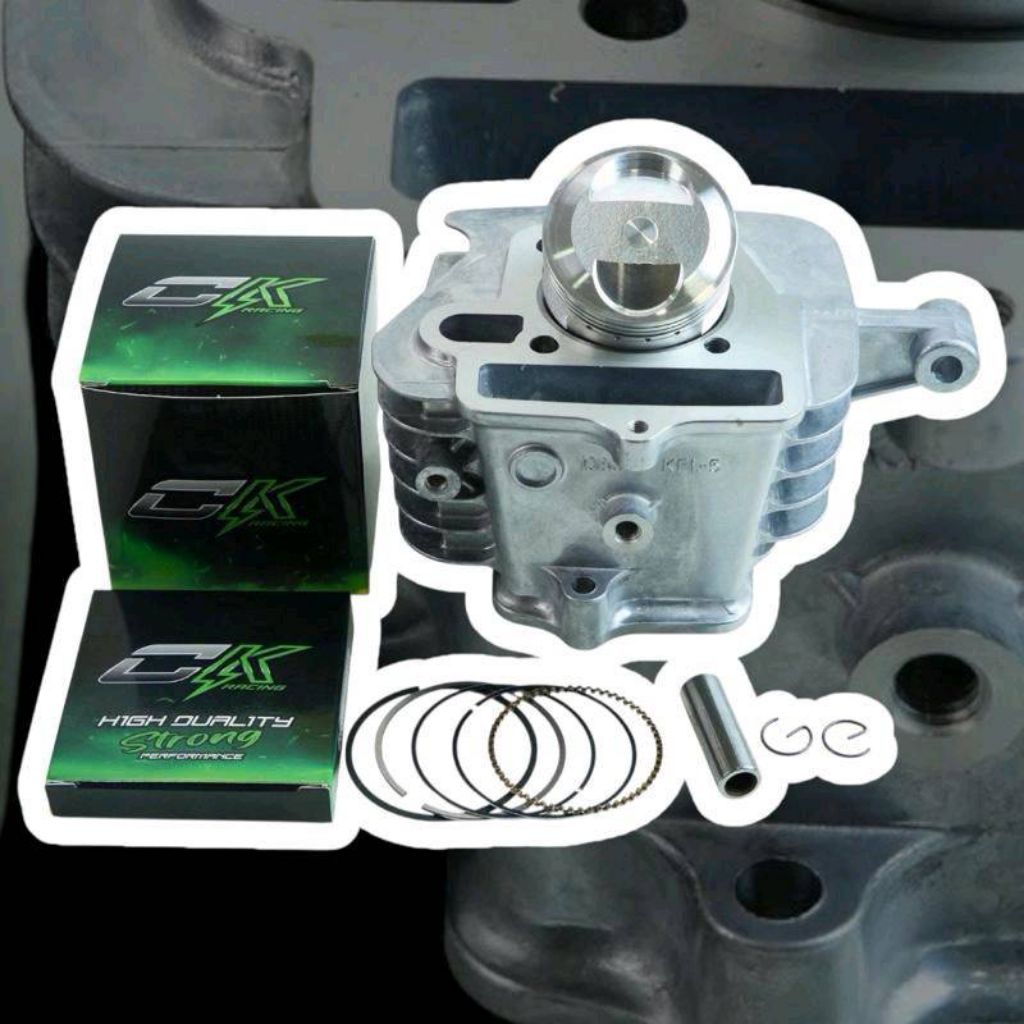 เสื้อสูบ Wave100-110 คาบู ขนาด53,54,56m พร้อมลูกสูบเชียร์ปาดหลบวาล์วพร้อมใช้งาน