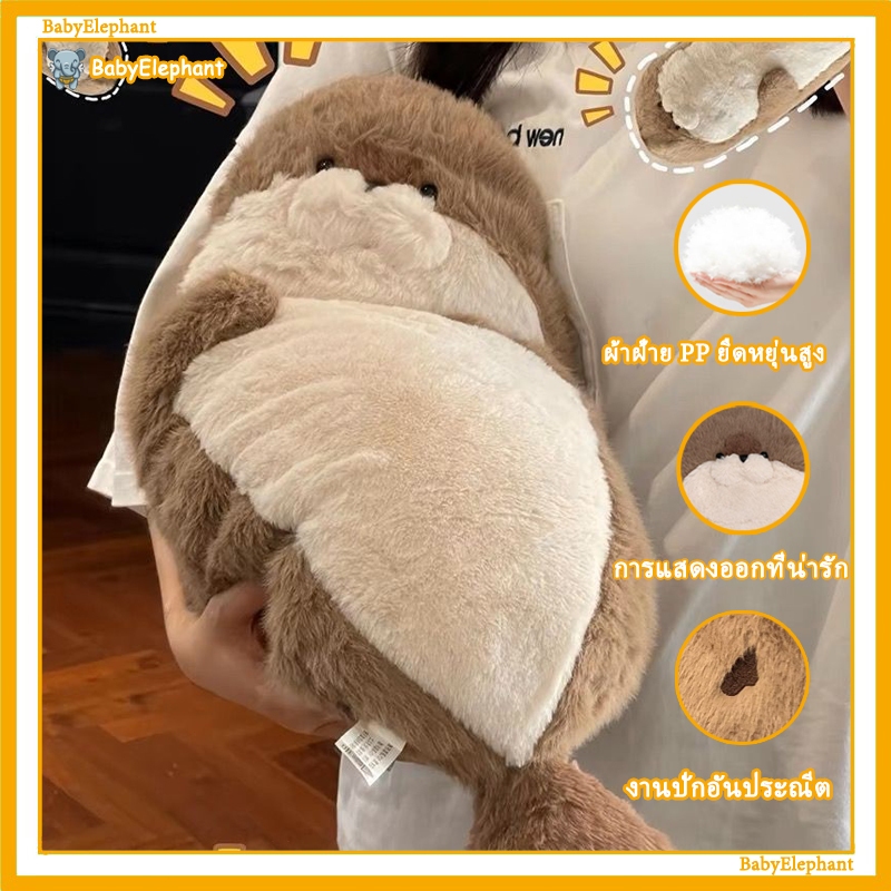 【🦦นุ่มสุดฟิน】หมอนกอดลูกแมวน้ำ 3 ไซส์ 35/60/80cm น่ารักปังๆ เนื้อผ้านุ่มฮุ้ง หมอน