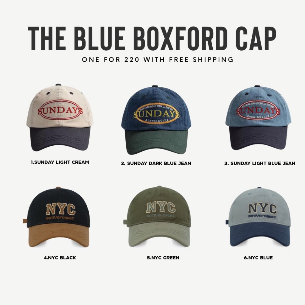 the blue boxford - caps set 6 หมวกเบสบอล