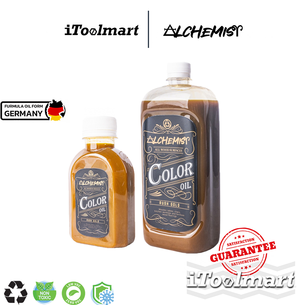 ALCHEMIST RUSH GOLD JUNIOR น้ำยารักษาเนื้อไม้ สีเหลืองทอง ขนาด 150 ML.