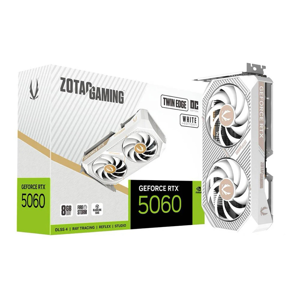 VGA ZOTAC GAMING RTX5060 TWIN EDGE OC WHITE EDITION 8GB (การ์ดจอมือสอง)