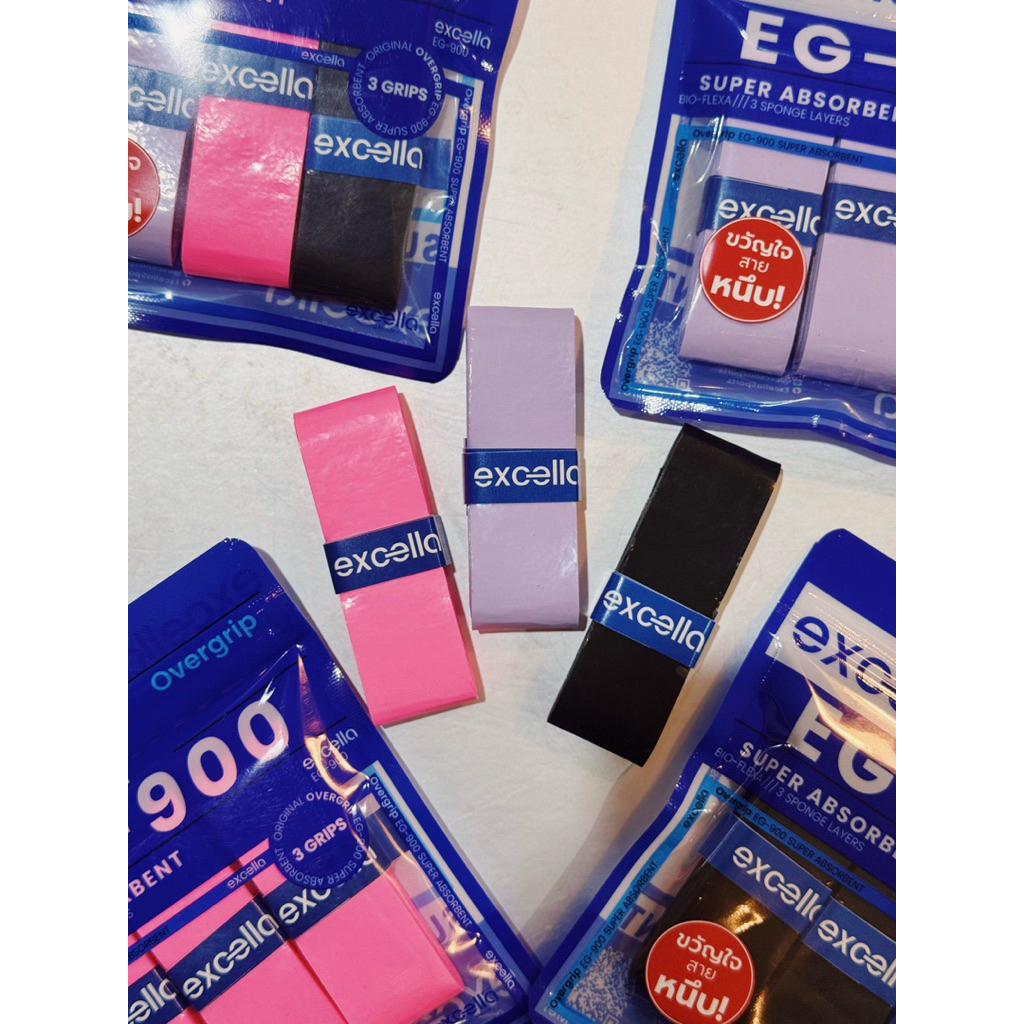 กริปพันไม้แบด Excella รุ่น EG-900 หนึบ เหนียวไม่ลื่น สำหรับคนเหงื่อเยอะ
