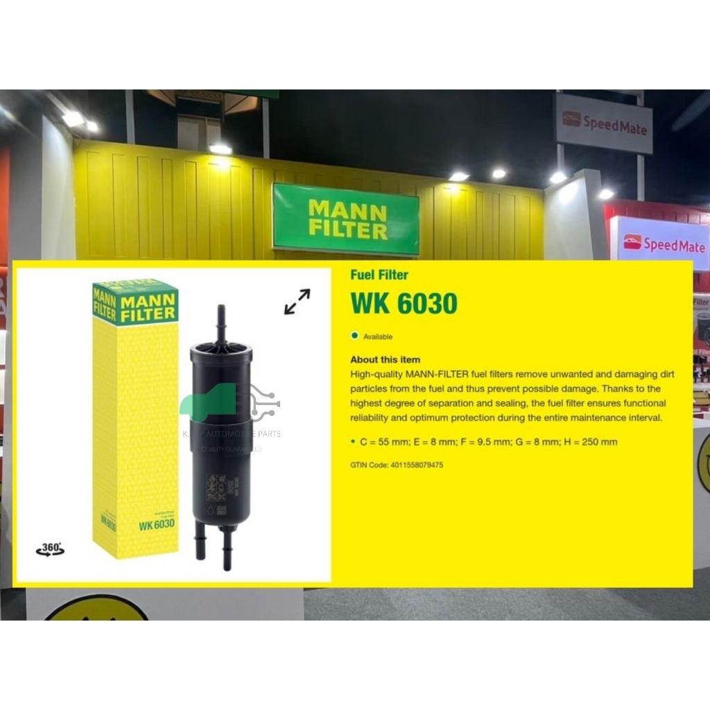 WK6030กรองโซล่า(BMW) 1(E81/E82/E87/E88,F20/F21),3(E90/E91/E92/E93),4(F32/F33/F36/F82),5(F10/F11/F18)