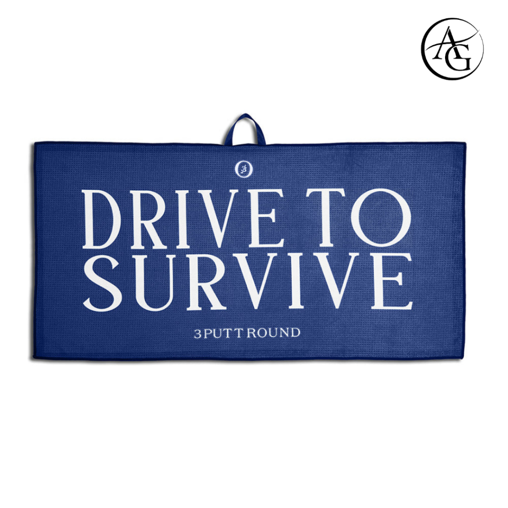 3PUTTROUND ผ้าเช็ดไม้ Drive to Survive Tour Towel สีน้ำเงิน