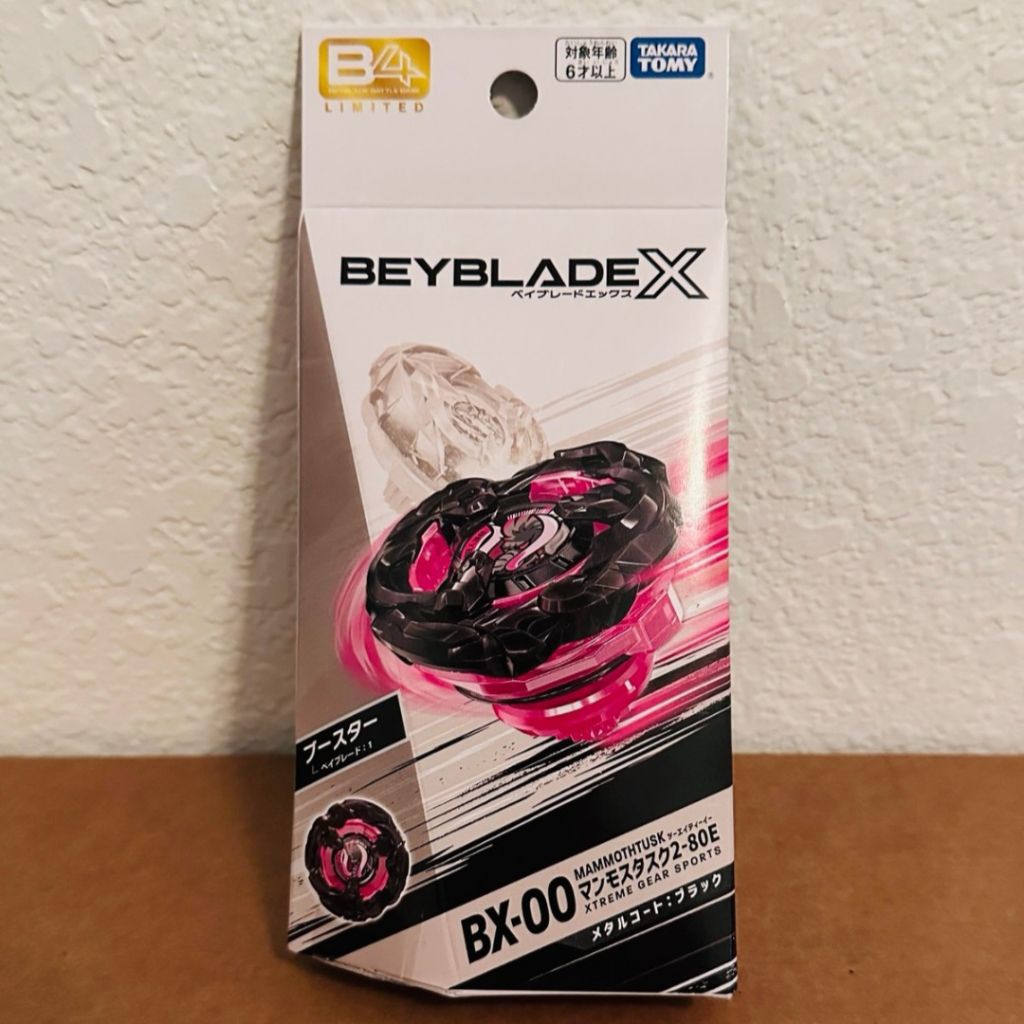 🖤🩷BX-00 Mammoth Tusk 2-80E🩷🖤 Rare《 Metal Coat Black 》 [BeybladeX] Lot.Hk