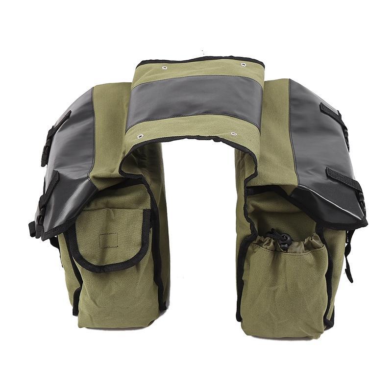 กระเป๋าข้างมอเตอร์ไซค์ กระเป๋าติดเบาะรถมอไซค์ กระจาดจักรยาน กระเป๋าอาน กันน้ำ ผ้าใบคุณภาพสูง ความจุขนาดใหญ่ - รูปที่ 5