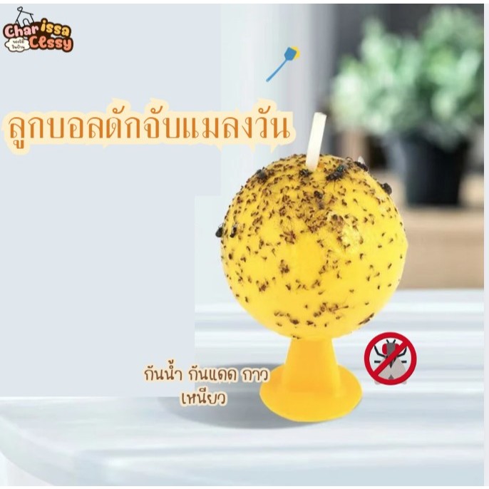ลูกบอลดักจับแมลงวัน กาวเหนียว สำหรับดักจับแมลง ใช้ได้ทั้งในบ้านและนอกบ้าน
