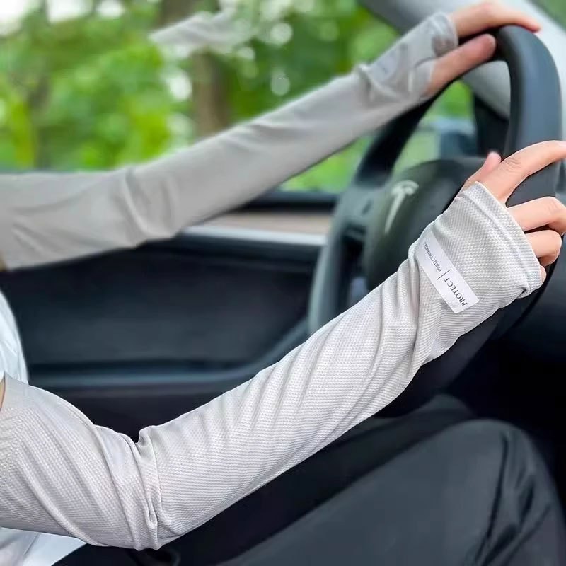 ปอกแขนกันแดด กันUV ระบายอากาศได้ดี ผ้ายืดหยุ่นสูง นุ่มเรียบใส่สบาย สำหรับทำกิจกรรมกลางแจ้ง - รูปที่ 7