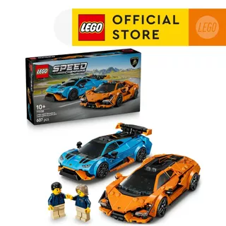 LEGO Speed Champions 77238 Lamborghini Revuelto & Huracán STO (607pcs.), Building Blocks, Kids Toy