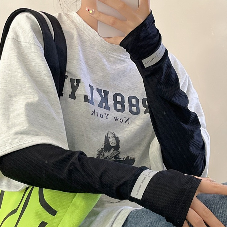 ปอกแขนกันแดด กันUV ระบายอากาศได้ดี ผ้ายืดหยุ่นสูง นุ่มเรียบใส่สบาย สำหรับทำกิจกรรมกลางแจ้ง - รูปที่ 4