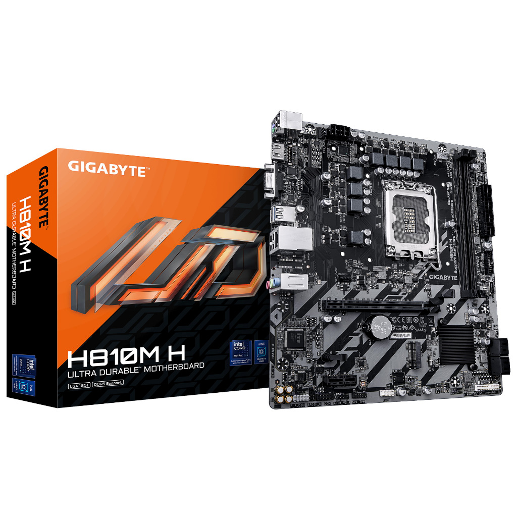 MAINBOARD (เมนบอร์ด) Gigabyte H810M H LGA1851 DDR5 HDMI/D-sub mATX