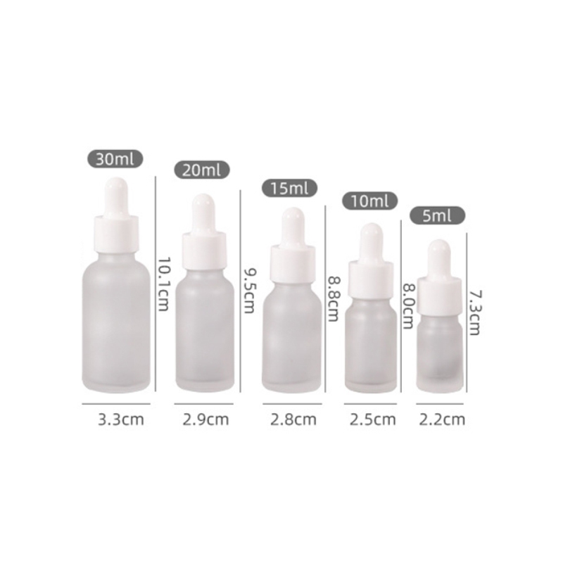 ขวดดรอปเปอร์ขนาด 5 มล.-30 มล. พร้อมสเกลรีเอเจนต์ ยาหยอดตาแก้วอําพัน ขวดปิเปตเหลว ขวดรีฟิล การท่องเที่ยว