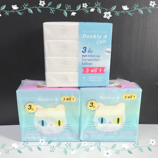 Double A Care เพียว&พรีเมียมทิชชูแบบTravel Pack60แผ่น/แพค(1หิ้วมี4แพค)