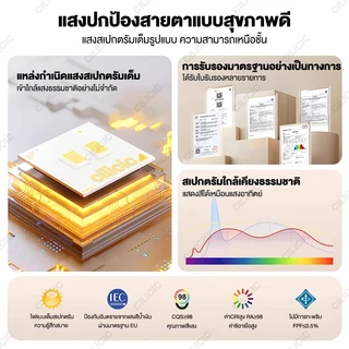 โคมไฟเพดาน ไฟ LED โคมไฟติดเพดาน ไฟวงกลม สแควร์ ไฟห้องนอน เรียบง่าย 3สี รีโมทคอนโทรล ห้องนั่งเล่น