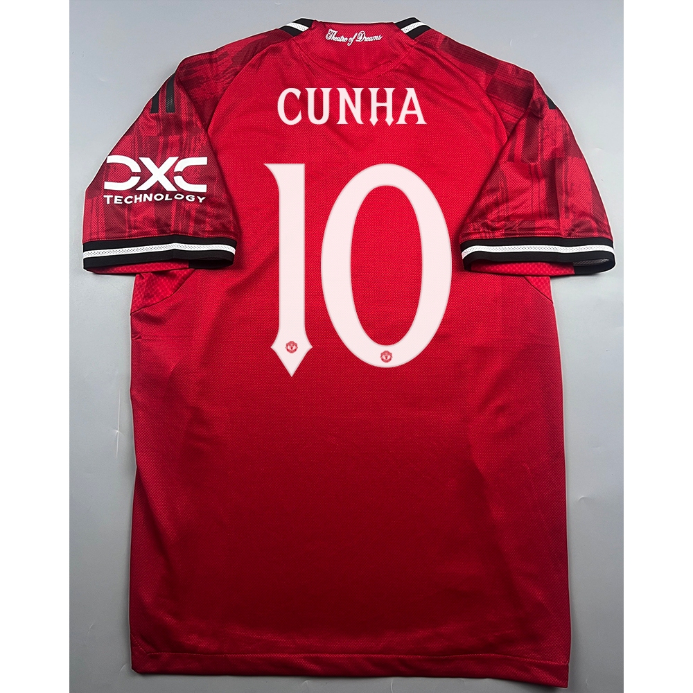 เสื้อบอล เพลเย่อ แมนยู เหย้า 2025-26 Player Man U Home 10 CUNHA ฟอนต์สโมสร ผ้าทอเกรดดีที่สุด สินค้าอ