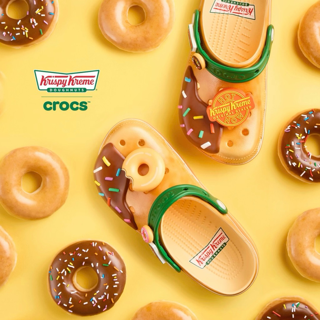 (พร้อมส่ง) ของแท้ 100% CROCS X KRISPY KREME CLASSIC CLOG